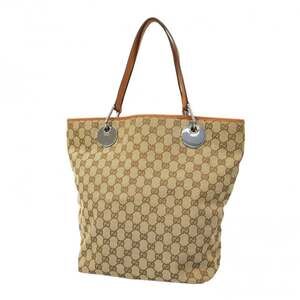 Gucci GG Canvas Tote Bag 120836, Brown Canvas, Women's
